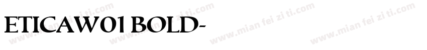 ETICAW01 BOLD字体转换